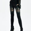 Leggings avec crucifix en faux cuir Leggings avec crucifix en faux cuir