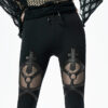Leggings avec crucifix en faux cuir Leggings avec crucifix en faux cuir