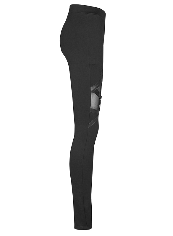 Leggings avec crucifix en faux cuir Leggings avec crucifix en faux cuir