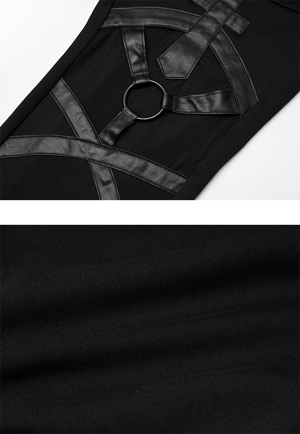 Leggings avec crucifix en faux cuir Leggings avec crucifix en faux cuir