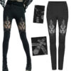 Leggings avec crucifix en faux cuir Leggings avec crucifix en faux cuir
