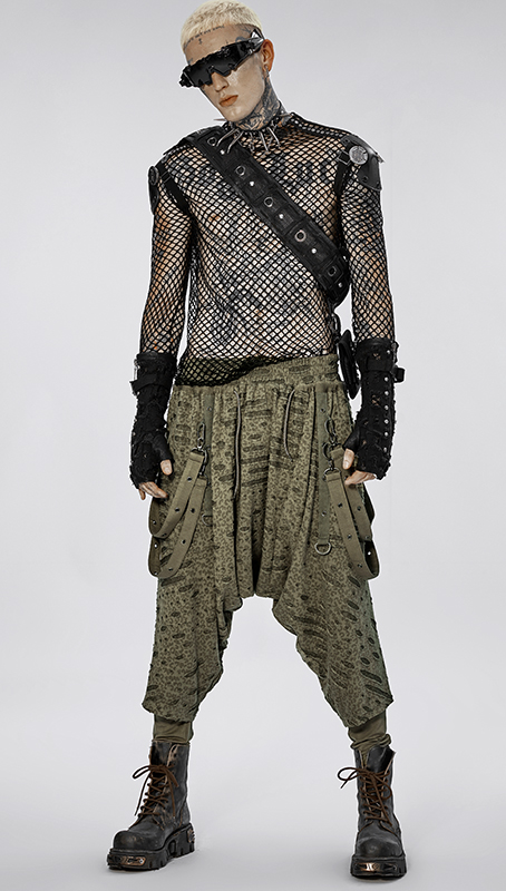 Pantalon sarouel destroy léopard Kaki Pantalon sarouel destroy léopard Kaki