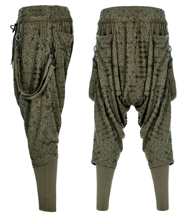 Pantalon sarouel destroy léopard Kaki Pantalon sarouel destroy léopard Kaki