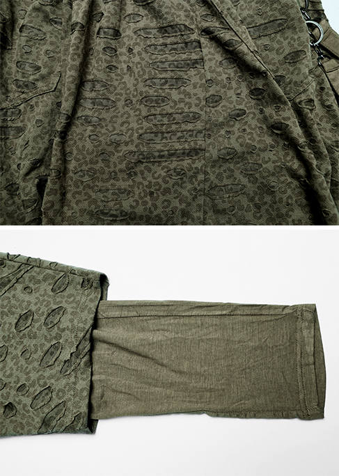 Pantalon sarouel destroy léopard Kaki Pantalon sarouel destroy léopard Kaki