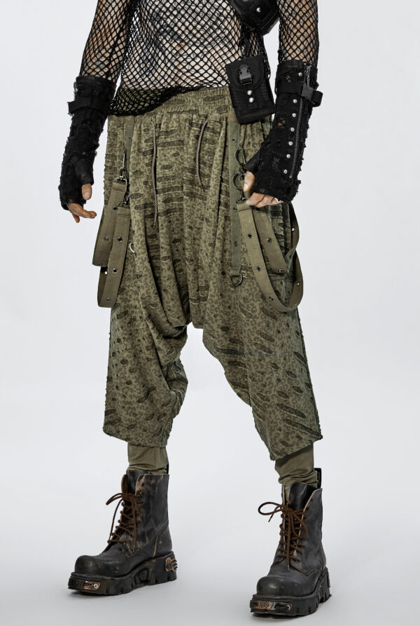 Pantalon sarouel destroy léopard Kaki Pantalon sarouel destroy léopard Kaki