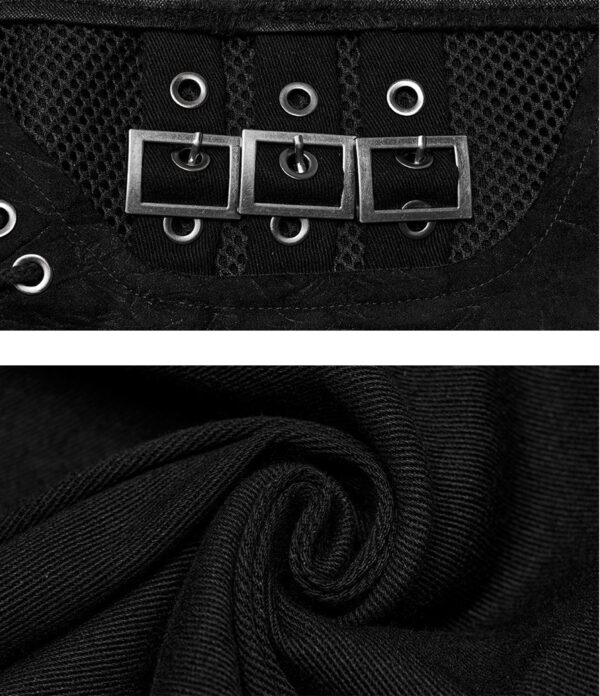 Pantalon lacé à résille et sangles