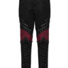 Pantalon à lacages et genouillères en cuir vegan Rouge