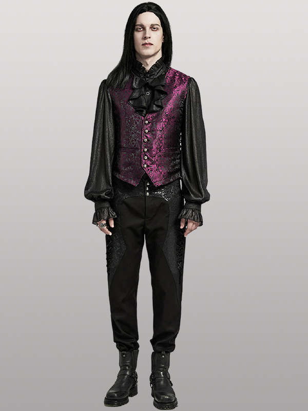 Pantalon à jacquard brillant et laçages