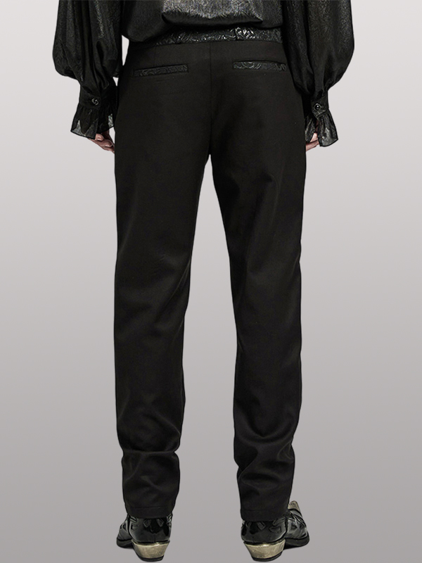 Pantalon à jacquard brillant et laçages