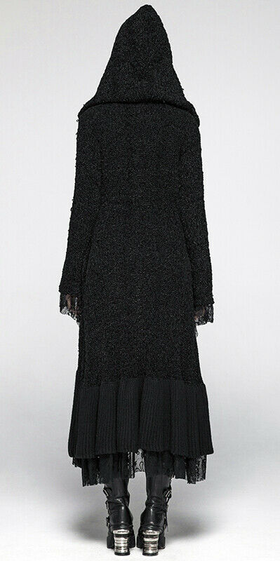 Cardigan long avec capuche et dentelle Cardigan long avec capuche et dentelle