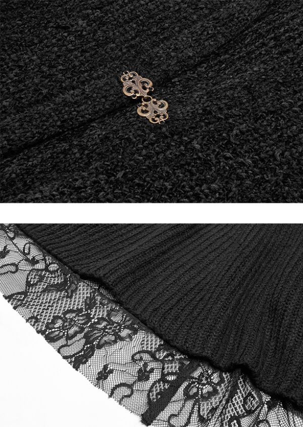 Cardigan long avec capuche et dentelle Cardigan long avec capuche et dentelle