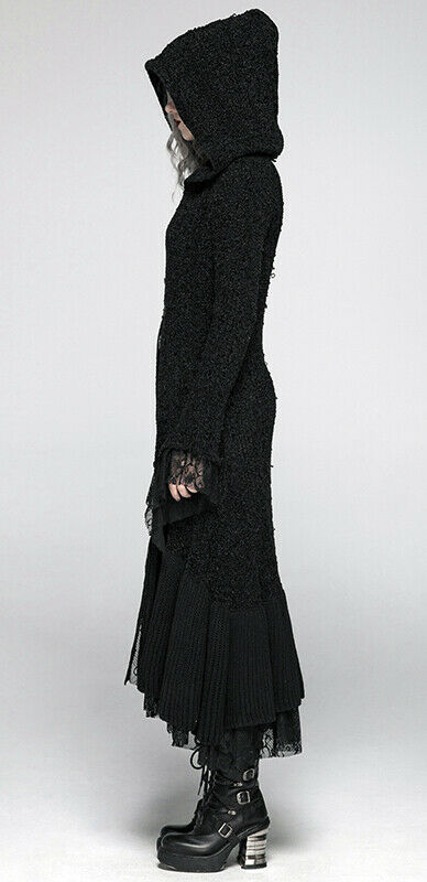 Cardigan long avec capuche et dentelle Cardigan long avec capuche et dentelle