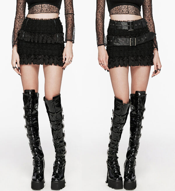 Mini jupe à sangles amovibles