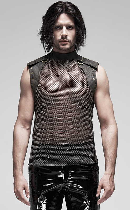 Débardeur cotte de maille dorée