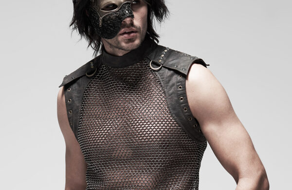 Débardeur cotte de maille dorée