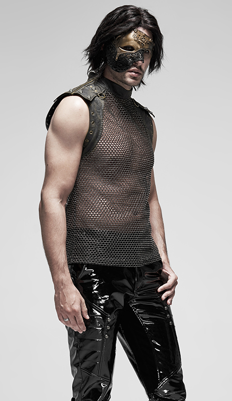 Débardeur cotte de maille dorée