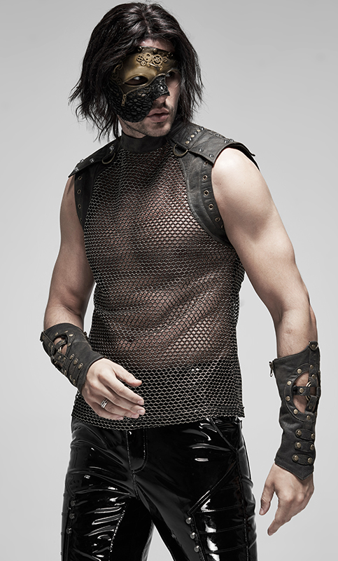 Débardeur cotte de maille dorée