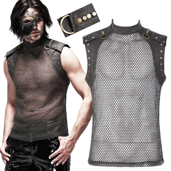 Débardeur cotte de maille dorée