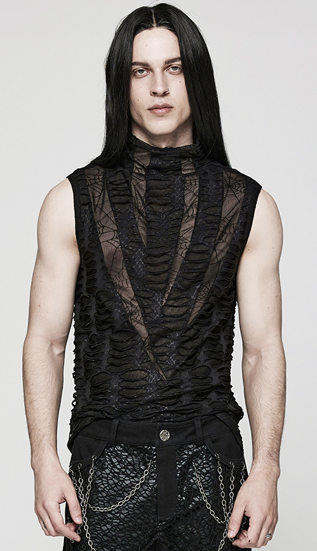 Débardeur déchiré serpent et toile d’araignée