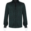 Chemise jacquard dentelle et serpent Verte