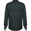 Chemise jacquard dentelle et serpent Verte