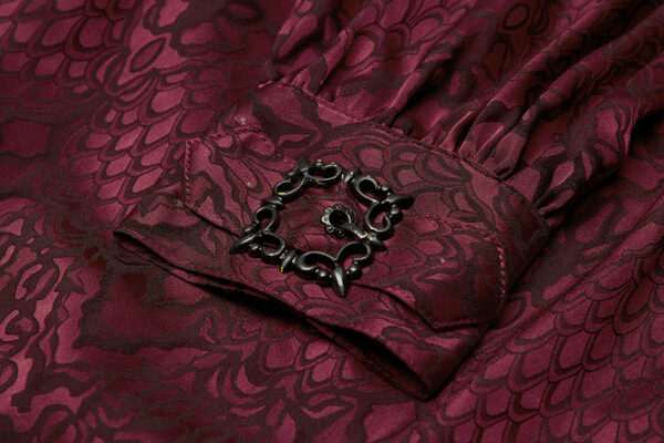 Chemise jacquard dentelle et serpent Rouge Chemise jacquard dentelle et serpent Rouge
