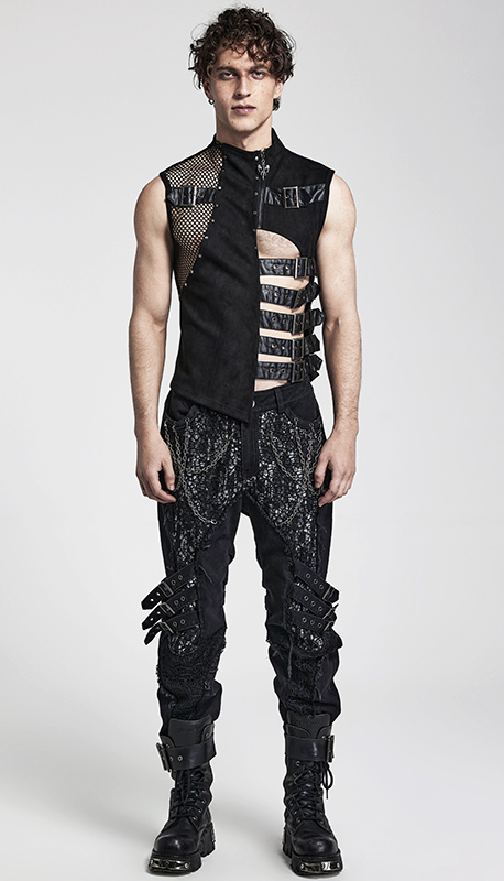 Gilet à découpe avec sangles