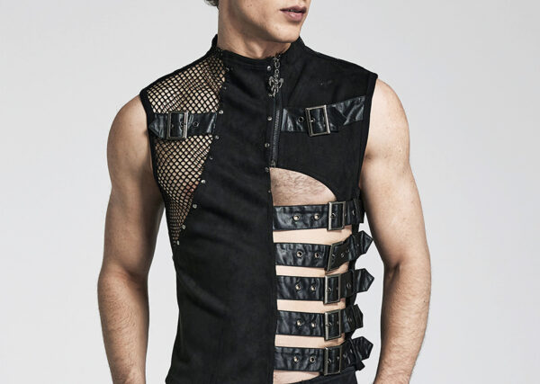 Gilet à découpe avec sangles