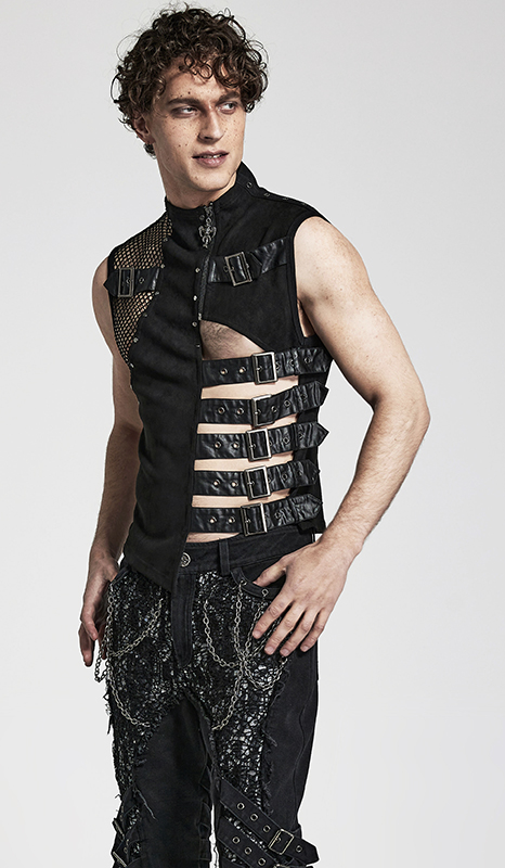 Gilet à découpe avec sangles