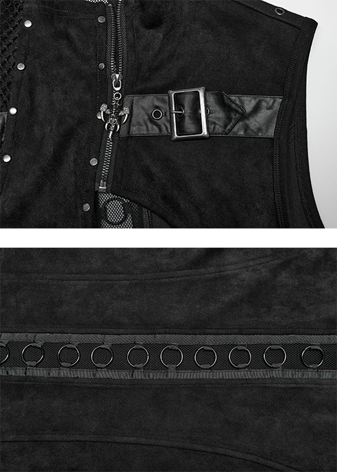 Gilet à découpe avec sangles