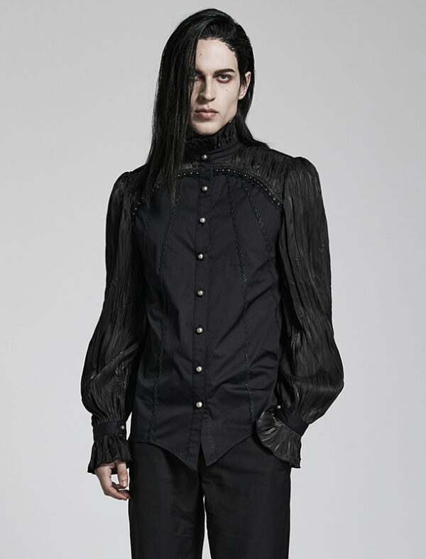 Chemise à collerette et lavallière