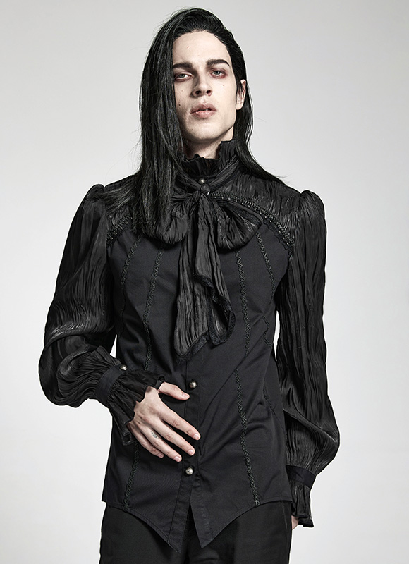 Chemise à collerette et lavallière