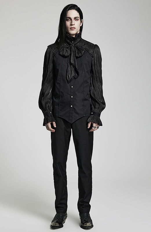 Chemise à collerette et lavallière