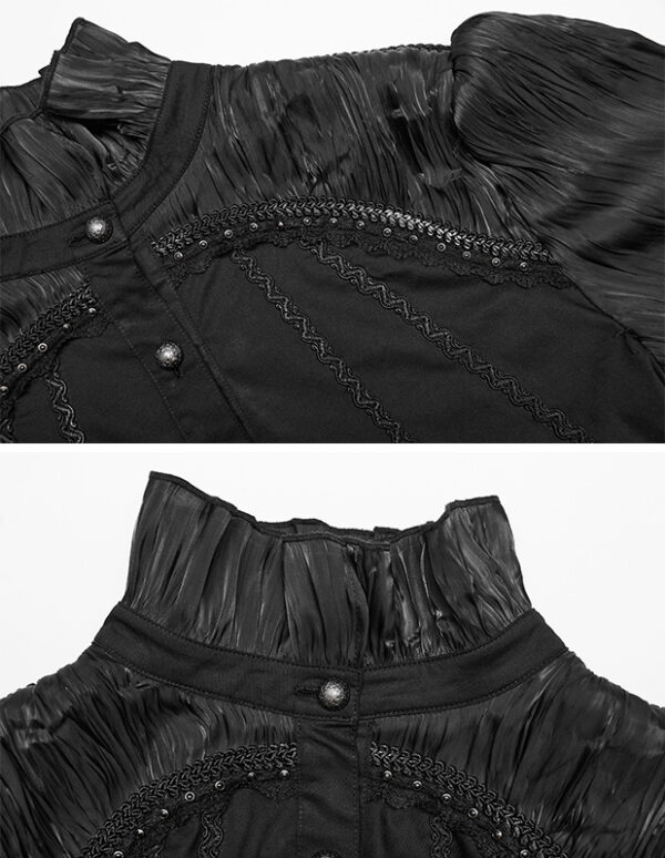 Chemise à collerette et lavallière