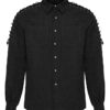 Chemise motifs brodés à laçages Noire Chemise motifs brodés à laçages Noire