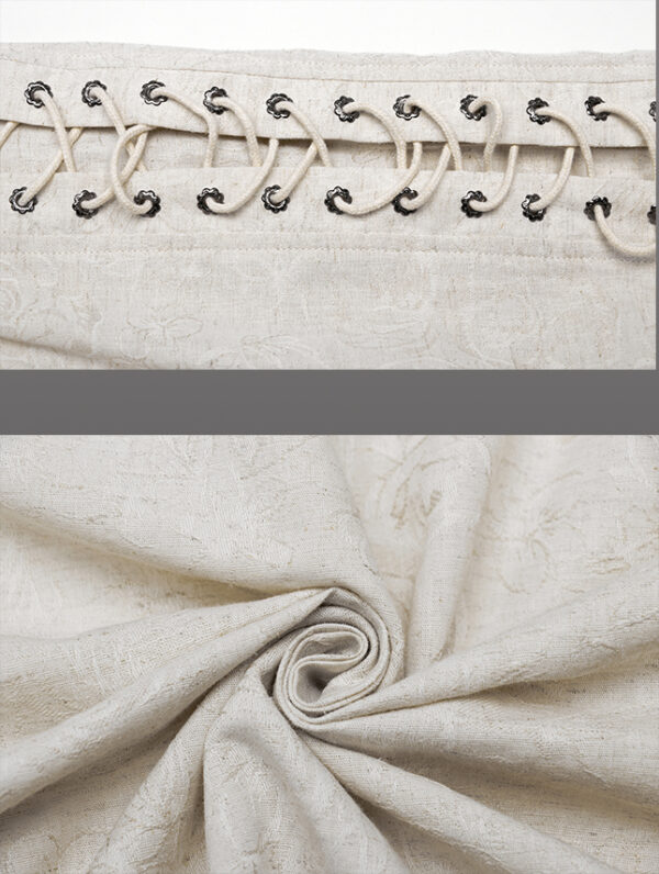 Chemise motifs brodés à laçages Blanche