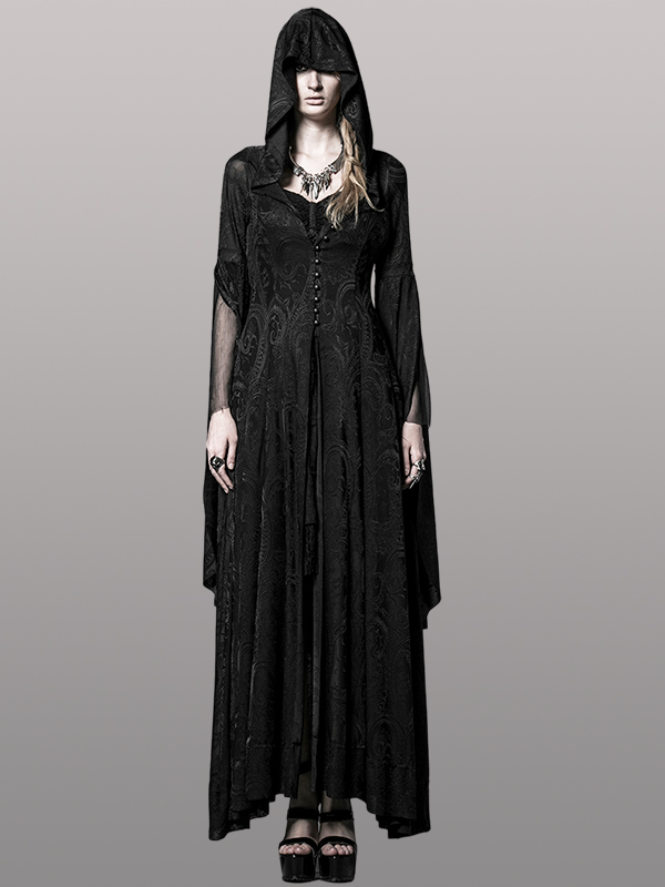 Manteau robe paisley à capuche Manteau robe paisley à capuche