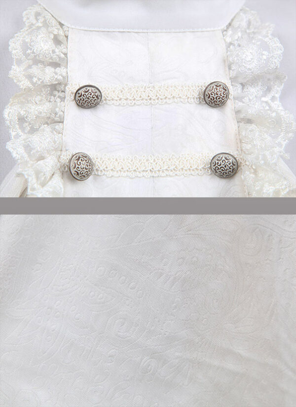 Chemise jacquard à jabot amovible