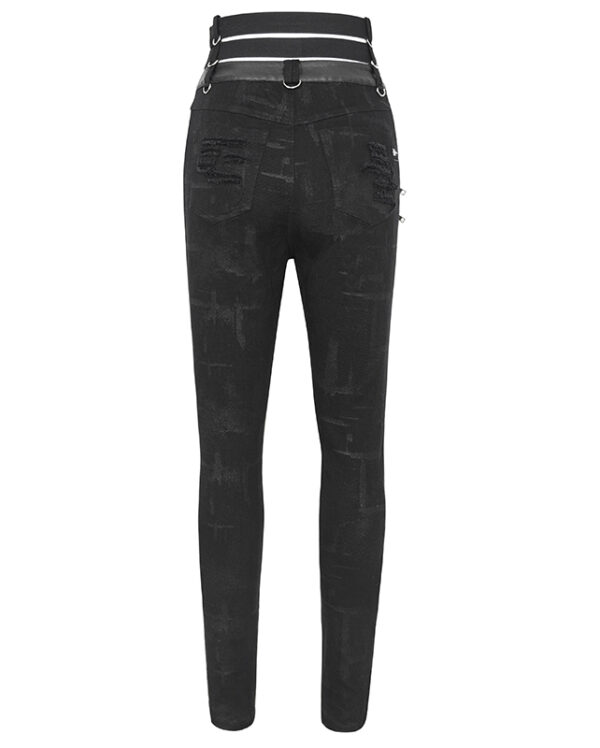 Pantalon déchiré à triple ceinture