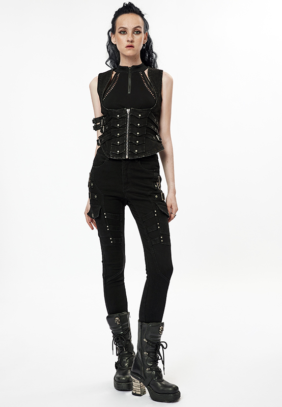 Jeans skinny clouté à poches battle Jeans skinny clouté à poches battle