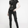 Jeans à découpes et à clous
