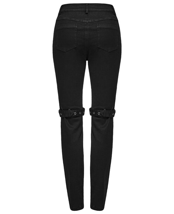 Jeans à découpes et à clous