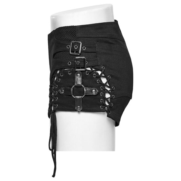 Mini short à laçages et sangles