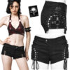 Mini short à laçages et sangles