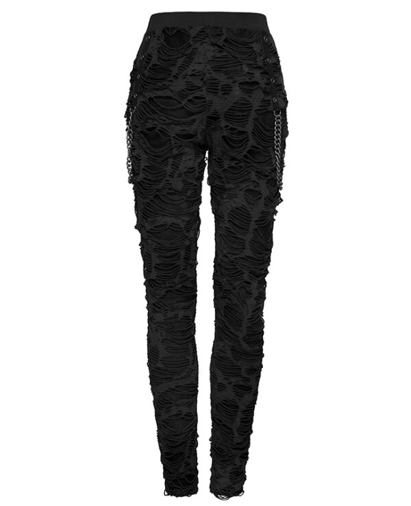 Pantalon destroy à chaînes Noir