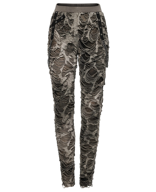 Pantalon destroy à chaînes Kaki