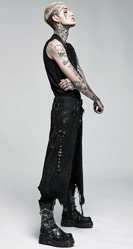 Surjupe destroy à longues sangles