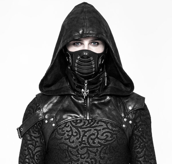 Harnais à capuche en cuir végan