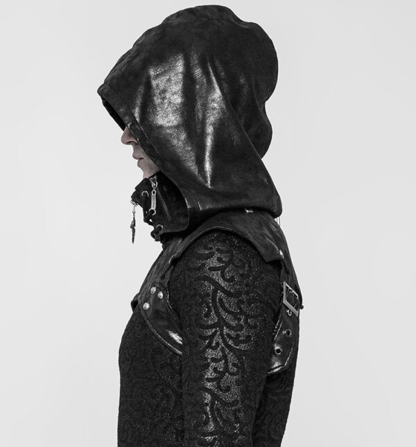 Harnais à capuche en cuir végan