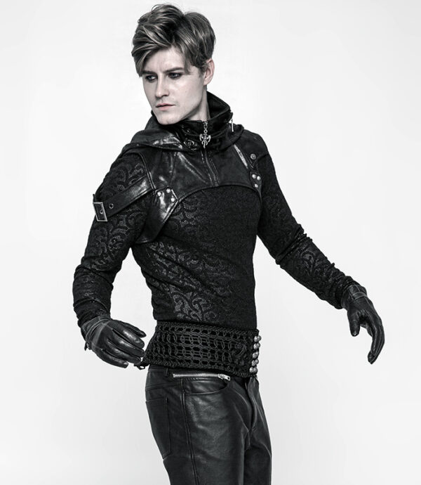 Harnais à capuche en cuir végan